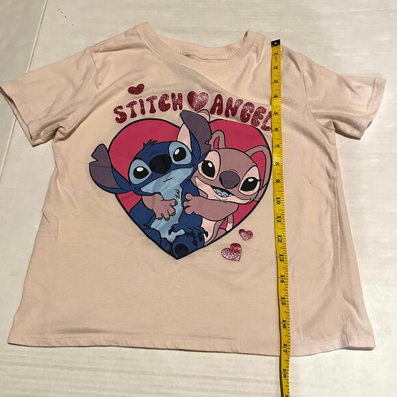 Lilo and Stitch Disney Light Pink Graphic T-Shirt Girls L Size 10-12 - Picture 5 of 5